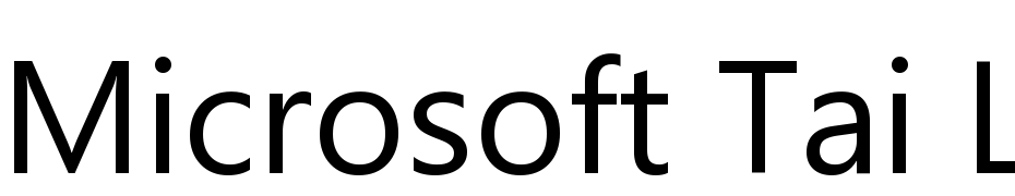 Microsoft Tai Le Font Download Free